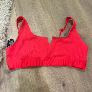 PINK, by Victoria Secret red bathing suit top, size XL.